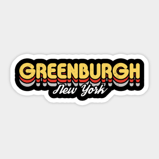 Retro Greenburgh New York Sticker